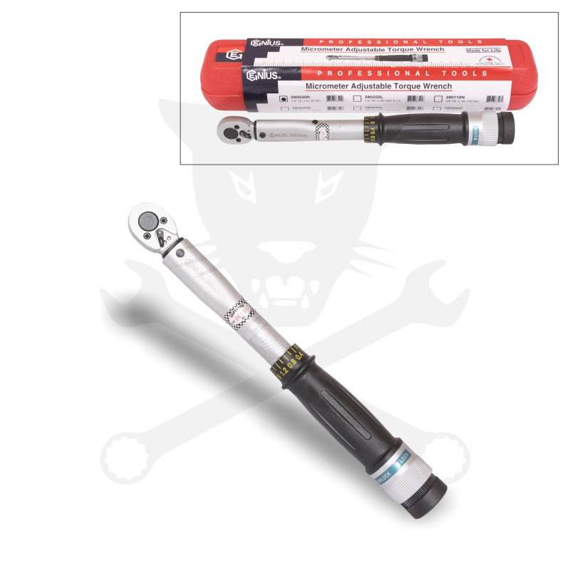 Nyomatékkulcs   6-30 Nm 1/4" - kalibrálva - Genius
