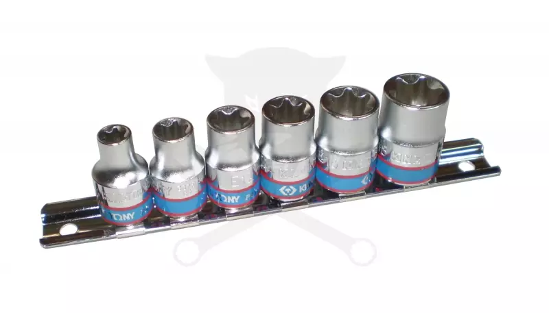 Dugókulcs - crowafej készlet 3/8" belső torx 6 db-os