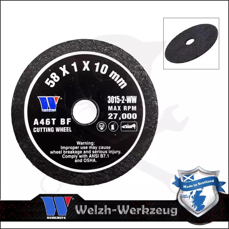 Vágókorong 58 x 1.0 mm fémre 1 db - Welzh