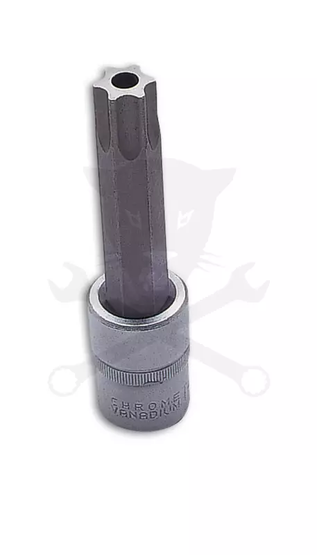 Rátűzőkulcs - crowa+bit 1/2" Torx furatos T80