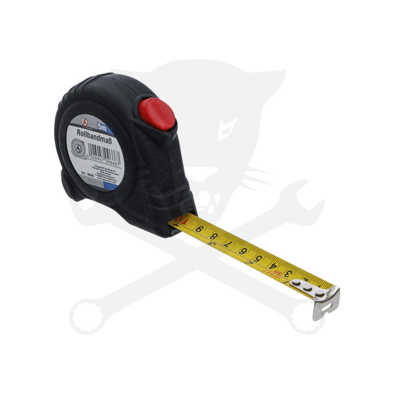 Mérőszalag   5 m x 19 mm gumírozott ház - BGS