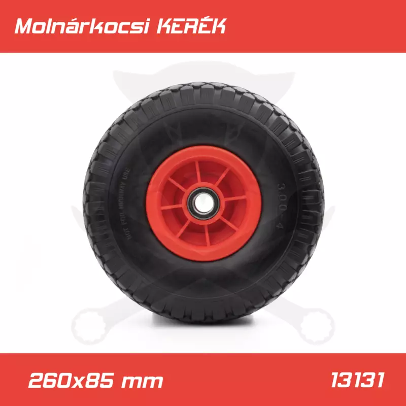 Molnárkocsi KERÉK műa.felnis csapágyas - TÖMÖRgumis 3.00-4 / 260x85mm