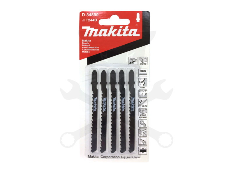 Fűrészlap dekopírfűrészhez, fára 100 mm Z6  - 5db - Makita
