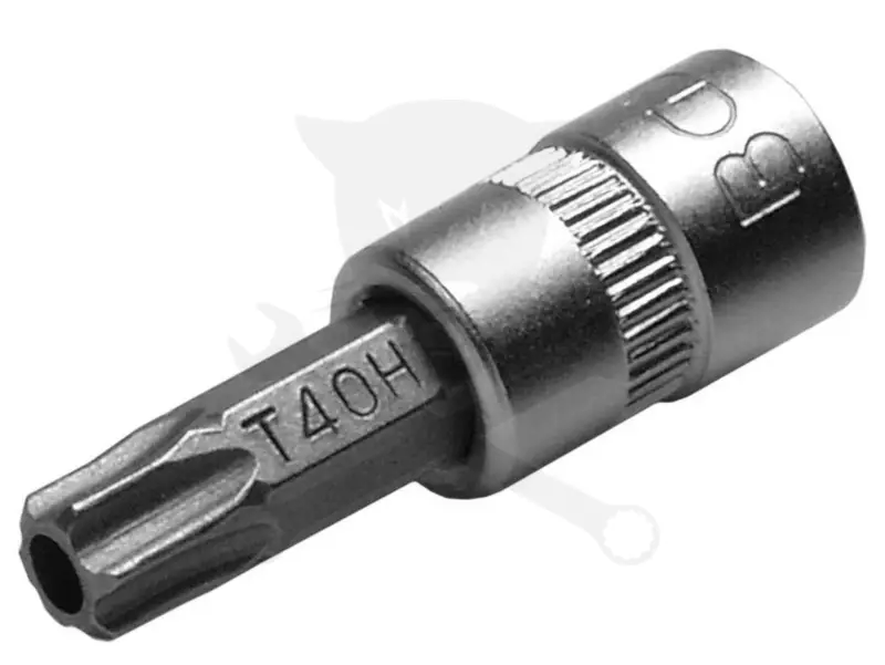 Rátűzőkulcs - crowa+bit 1/4" torx, furatos TPX40 BGS