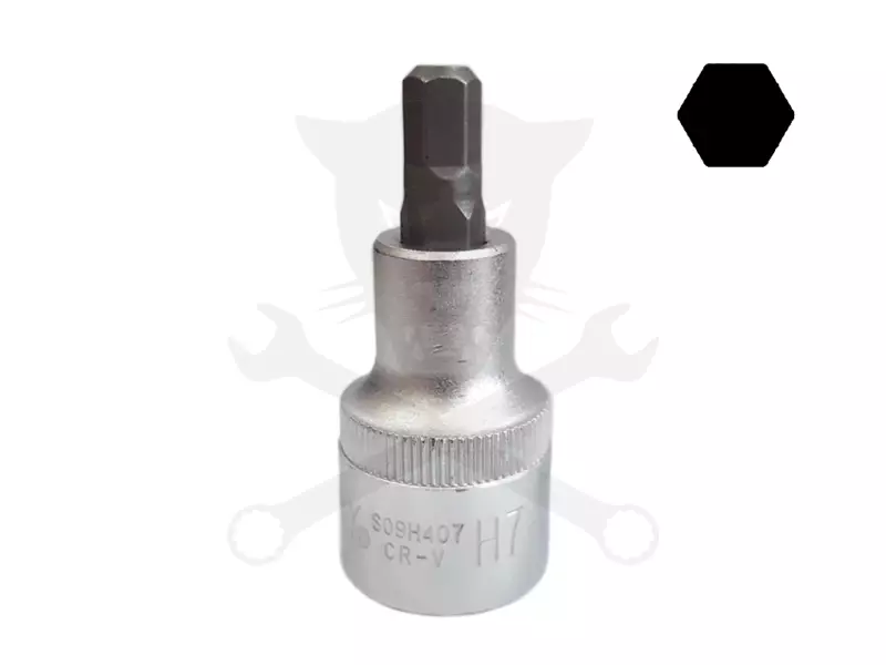 Rátűzőkulcs - crowa+bit 1/2" imbusz 7 mm