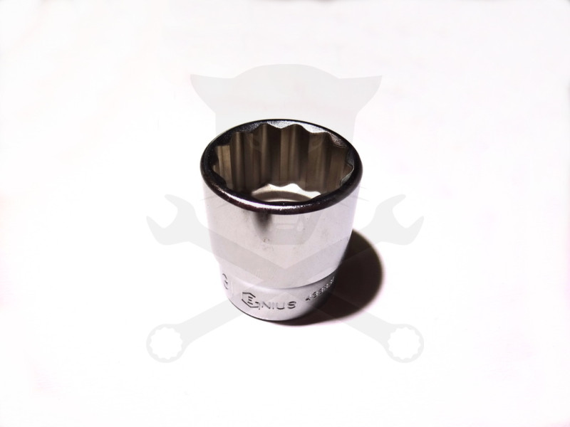 Dugókulcs - crowafej 1/2" 12 szög normál 31 mm Genius