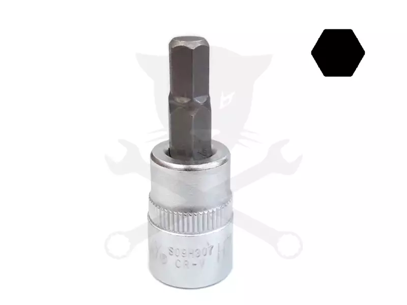 Rátűzőkulcs - crowa+bit 3/8" imbusz 07 mm