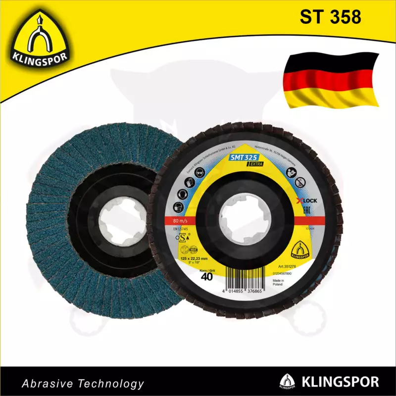 Csiszolótányér, lamellás 125 mm P40 X-Lock - acél és színesfém - KLN