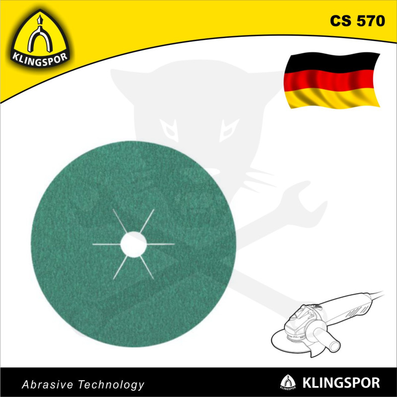 Fíbertárcsa 125x22 mm Z120 - inox és alumínium - CS 570 KLN