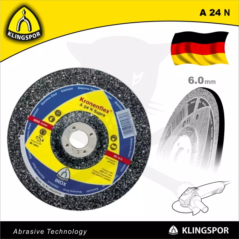 Tisztítókorong 230x6.0 mm A24 N - inox és alu - KLN