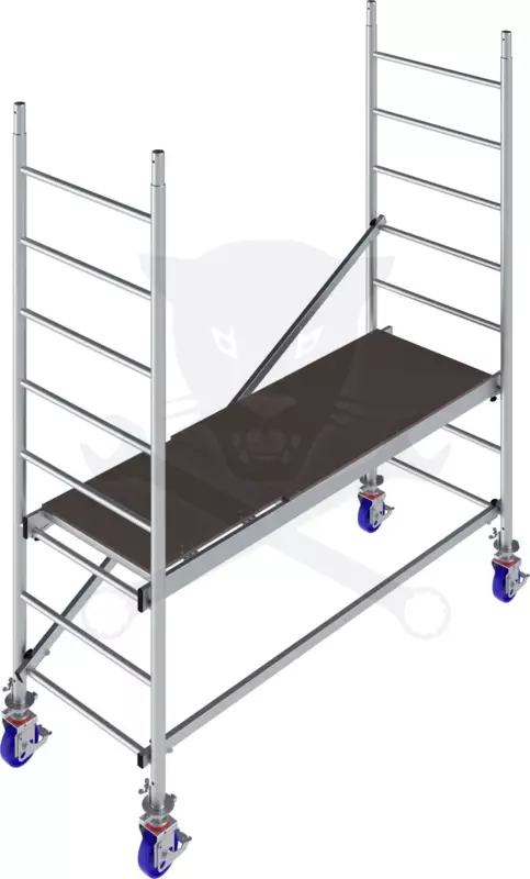 Alumínium gurulóállvány Krause Monto ProTec 2,9 méter x 2 m x 0,7 m