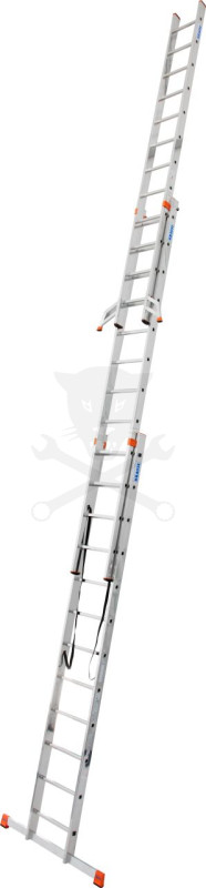 Alu lépcsőfokos sokcélú állólétra 3x12 Fokos Tribilo - MONTO