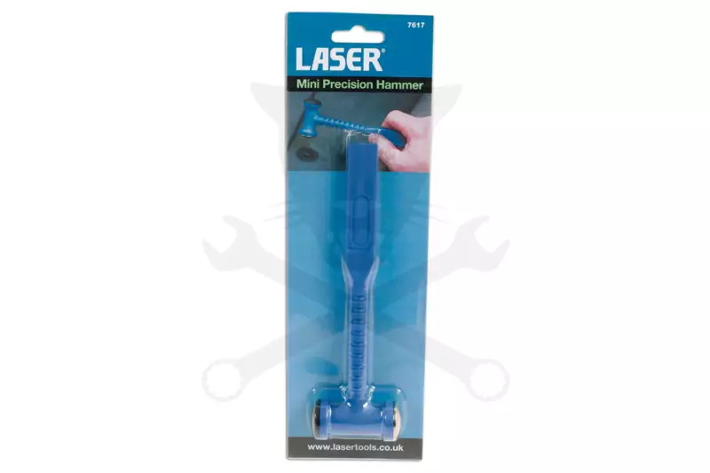 Kalapács precíziós MINI 90x17 mm gumi és acél fej - Laser
