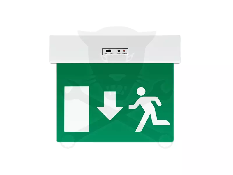 Lámpatest, vészvilágító LED "Exit" Lefelé nyíl ELMARK