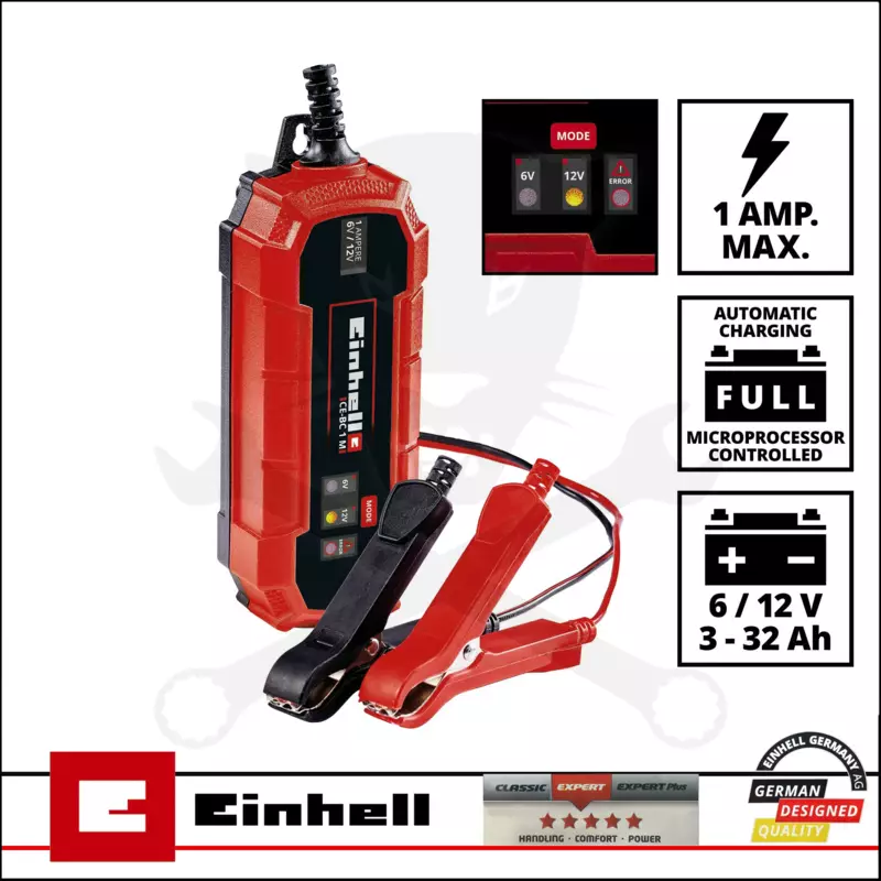 Akkumulátor töltő  6/12V - 1A - Einhell (CE-BC 1 M)