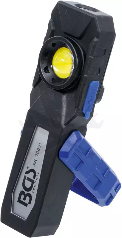 Szerelőlámpa LED 01 COB + 1 ledes dönthető akkus 10W szerelőlámpa -BGS