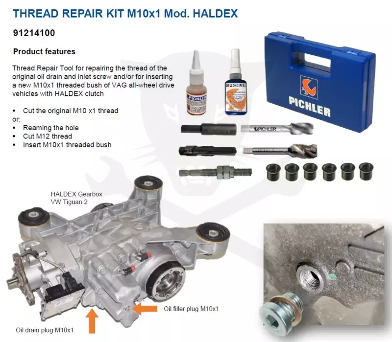 Menetjavító készlet VAG - HALDEX Osztóművekhez M10x1.0 - Pichler