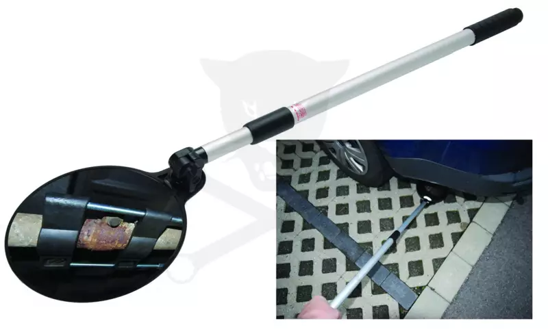 Tükör 200 mm teleszkópos 660-1090 mm ellenőrző, bombavizsgáló tükör