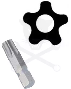Bit ötágú torx T-08 30 mm lyukas Genius