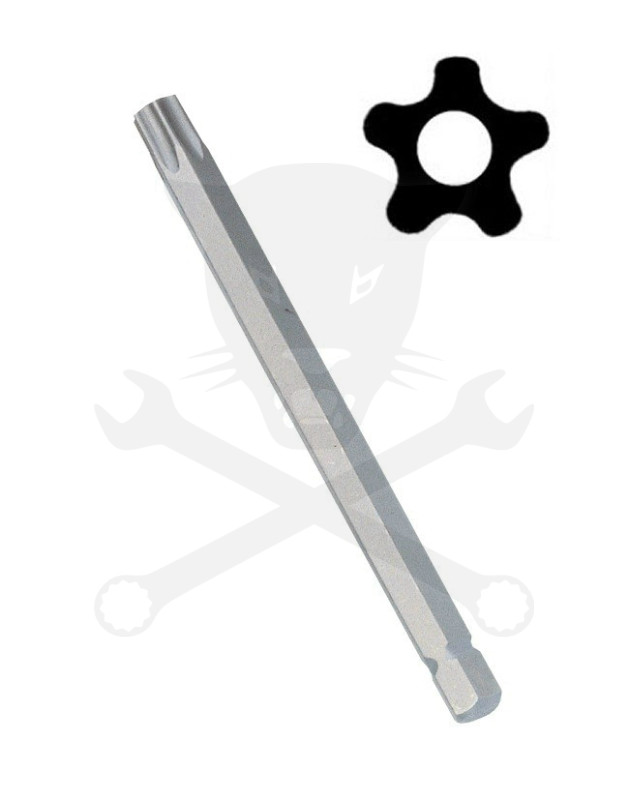 Bit ötágú torx T-27 88 mm lyukas Genius