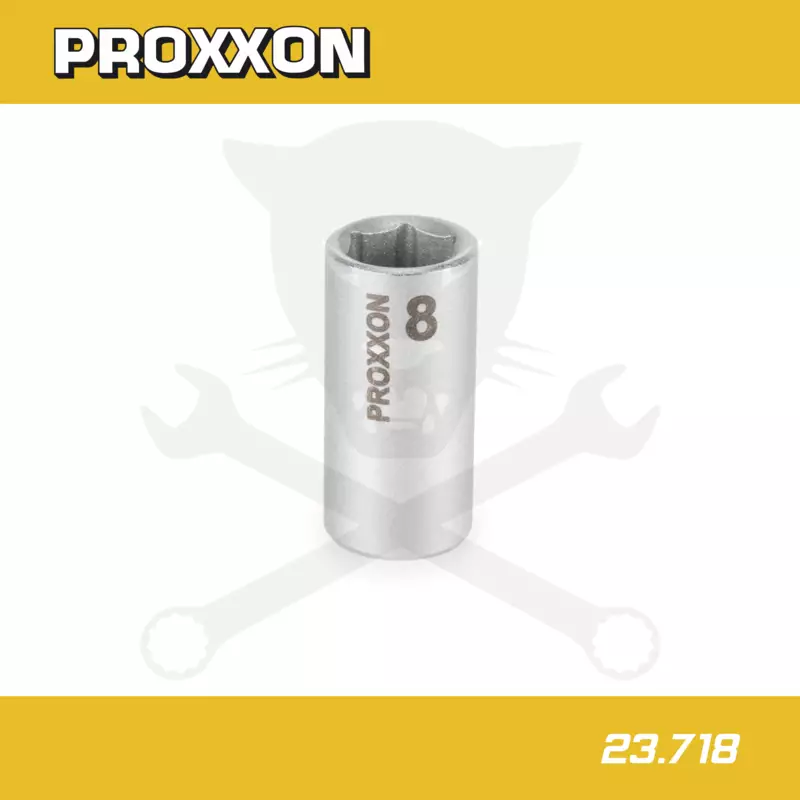 Dugókulcs - crowafej 1/4" 6 lap normál 8 mm Proxxon