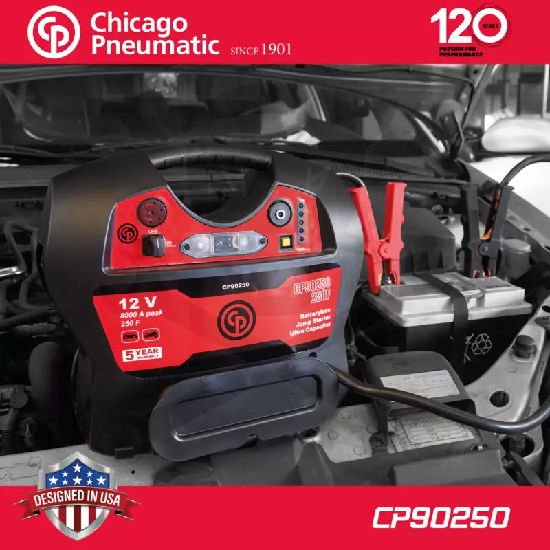 Akkumulátor bikázó-indító (starter) 12 V -8000A 250F UltraKondi Chicag(CP90250)