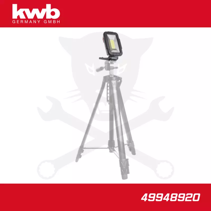 Szerelőlámpa - LED 01 COB 1521 lm akkus - USB - IPX5 összecsuk. - KWB