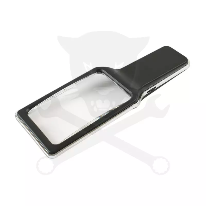 Nagyító  3x - szabályozható 10db fényes LED, tükröződésmentes, elemes