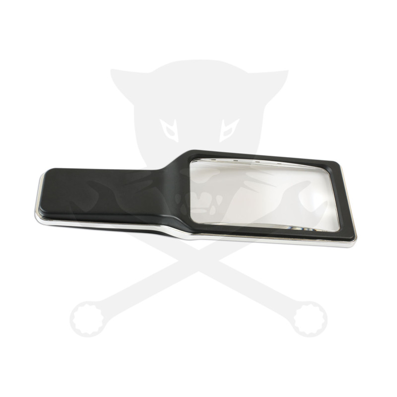 Nagyító 3x - szabályozható 10db fényes LED, tükröződésmentes, elemes