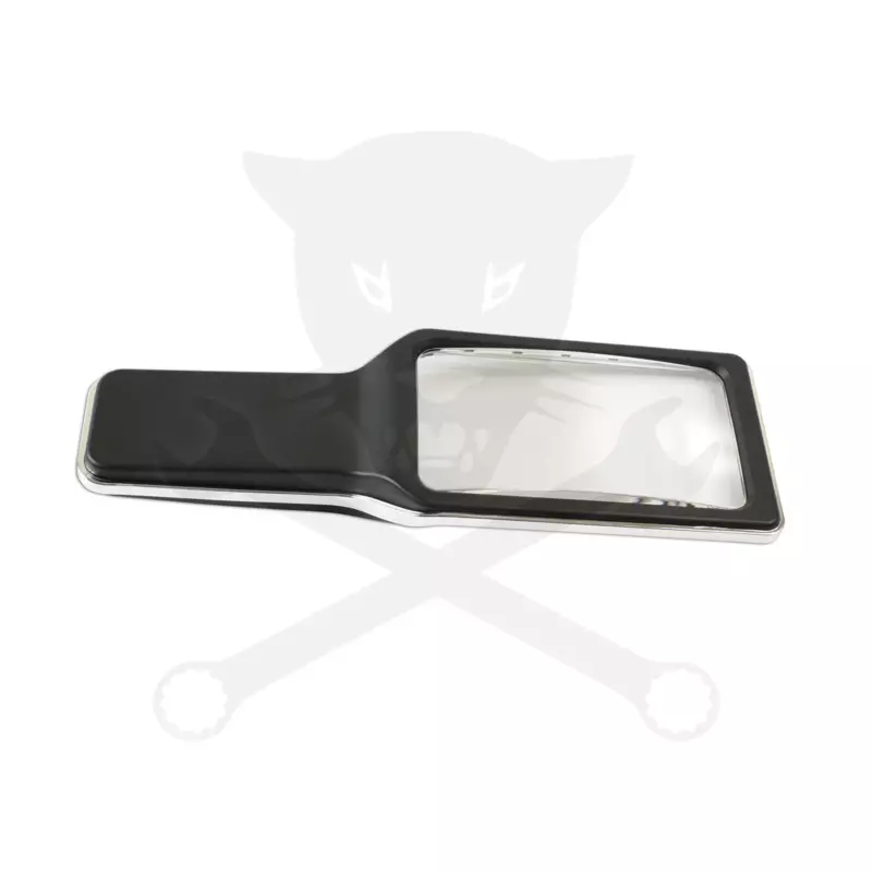 Nagyító  3x - szabályozható 10db fényes LED, tükröződésmentes, elemes