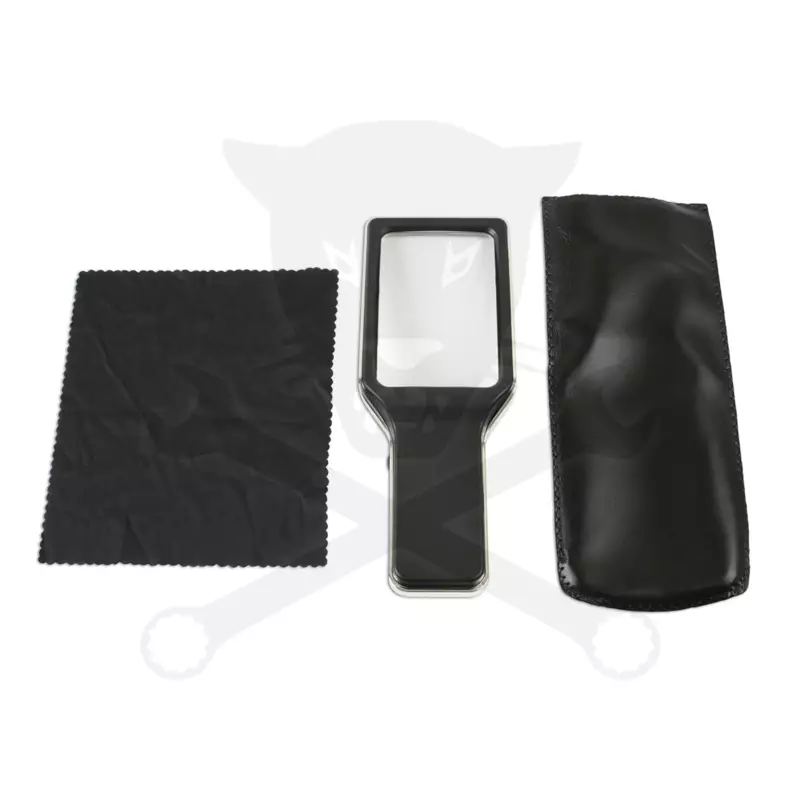 Nagyító  3x - szabályozható 10db fényes LED, tükröződésmentes, elemes