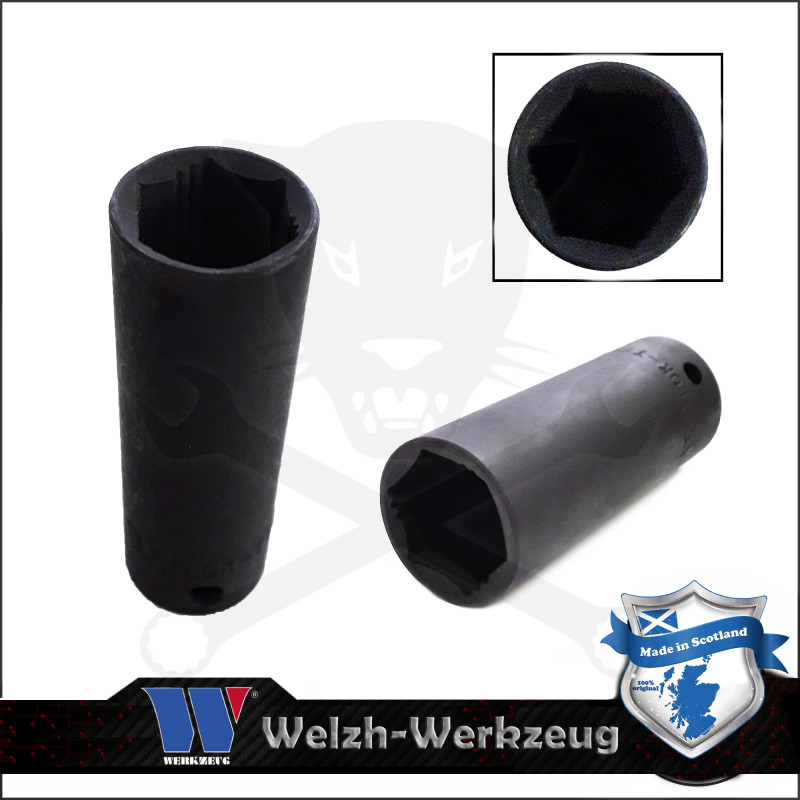 Lok-Typ Légkulcsfej - gépifej 1/2" 22 mm 6 lap hosszú - Welzh