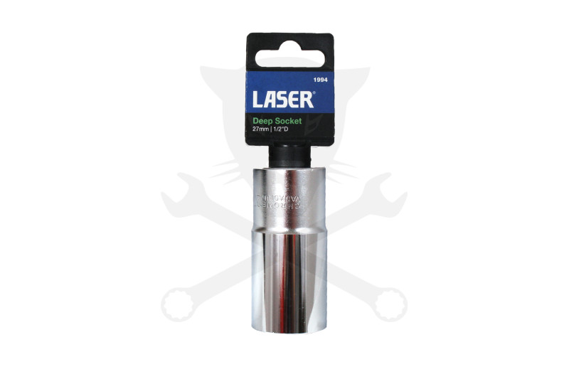 Dugókulcs - crowafej 1/2" 6 lap hosszú 27 mm - LaserTools