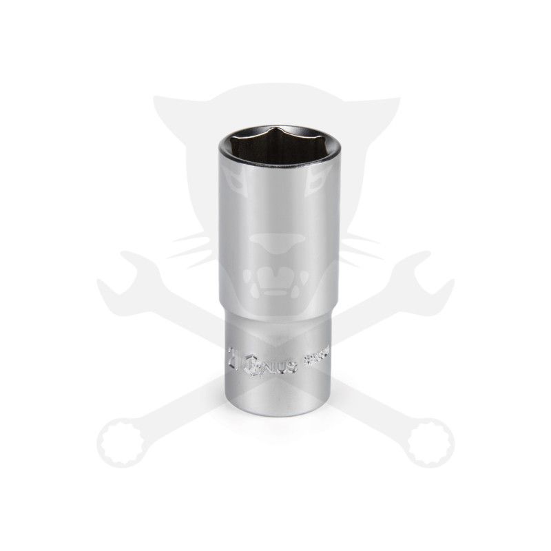 Dugókulcs - crowafej 3/8" 6 lap hosszú 21 mm Genius