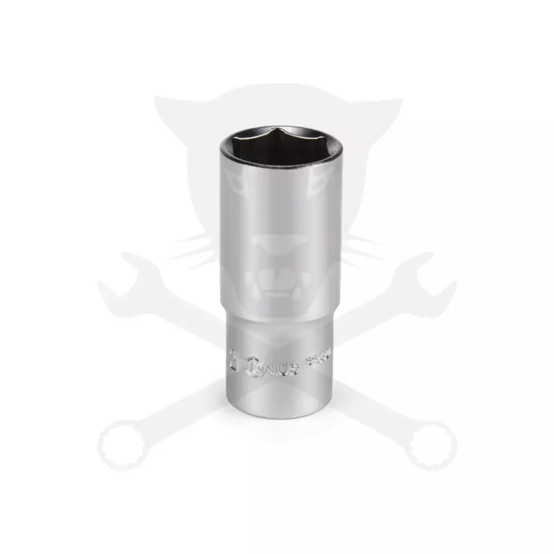 Dugókulcs - crowafej 3/8" 6 lap hosszú 21 mm Genius