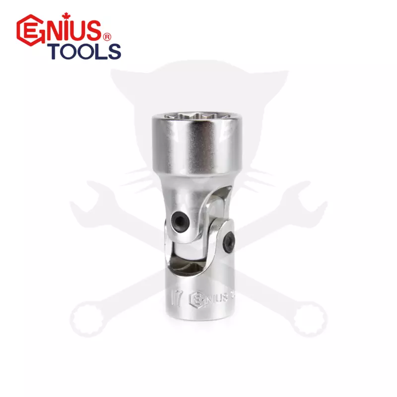 Dugókulcs - crowafej 3/8" csuklós 17 mm Genius