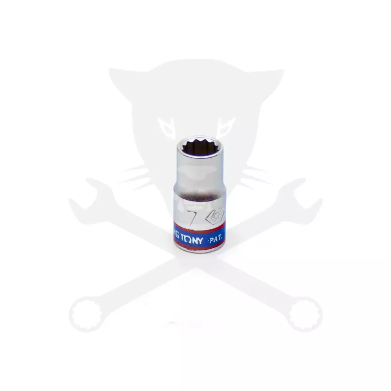 Dugókulcs - crowafej 1/4" 12 szög normál 07 mm