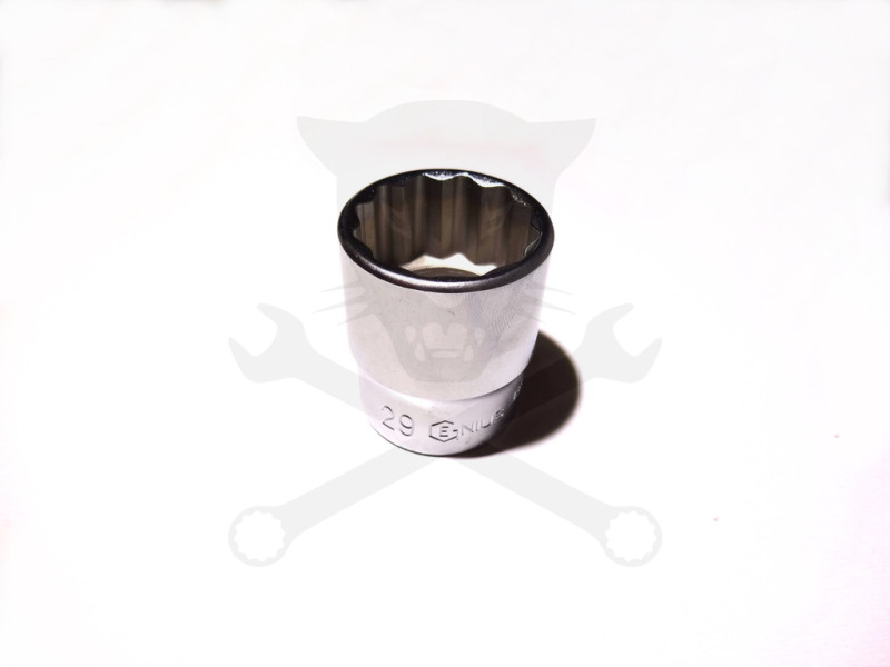 Dugókulcs - crowafej 1/2" 12 szög normál 29 mm Genius