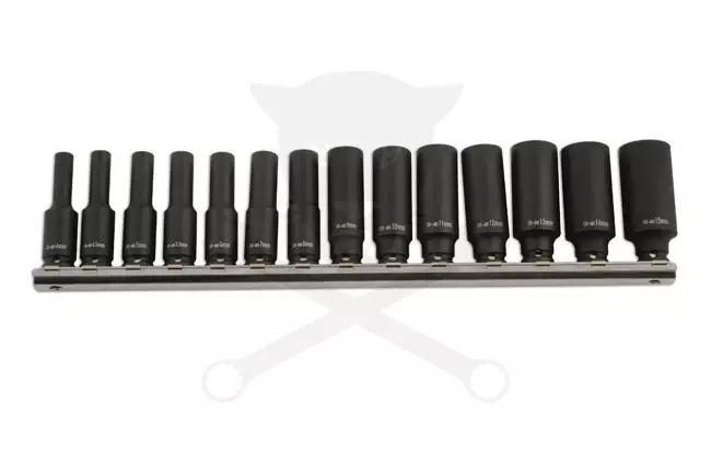 Légkulcsfej 1/4" 6 l.h. 14 db-os készlet 4 - 15 mm - Laser Tools