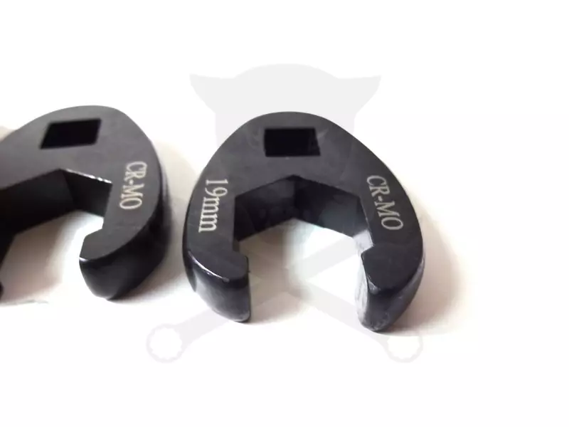 Villáskulcs adapter készlet nyitott 3/8" 10 db-os 10-19 mm "Crowfoot"