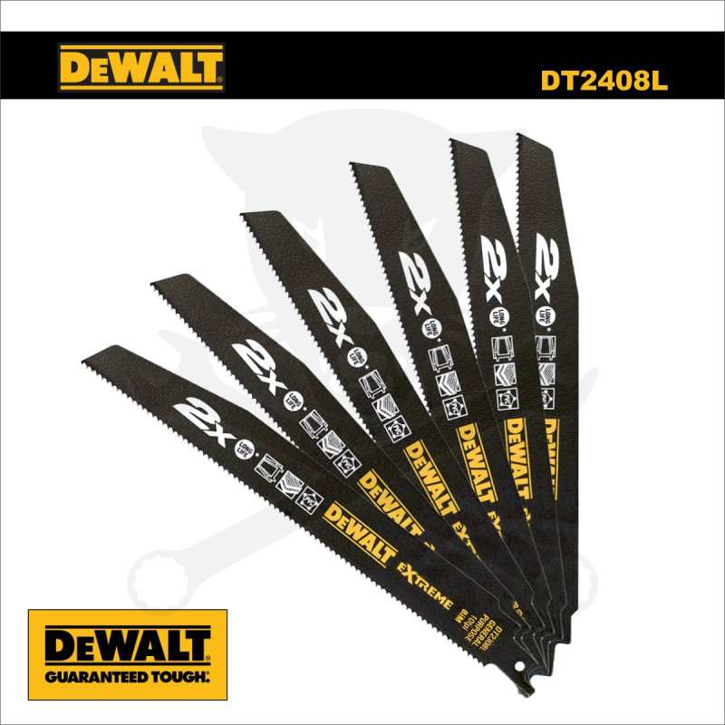Fűrészlap kardfűrészhez, fémre 203 mm 14/18 TPI - 5db - DeWalt Extr