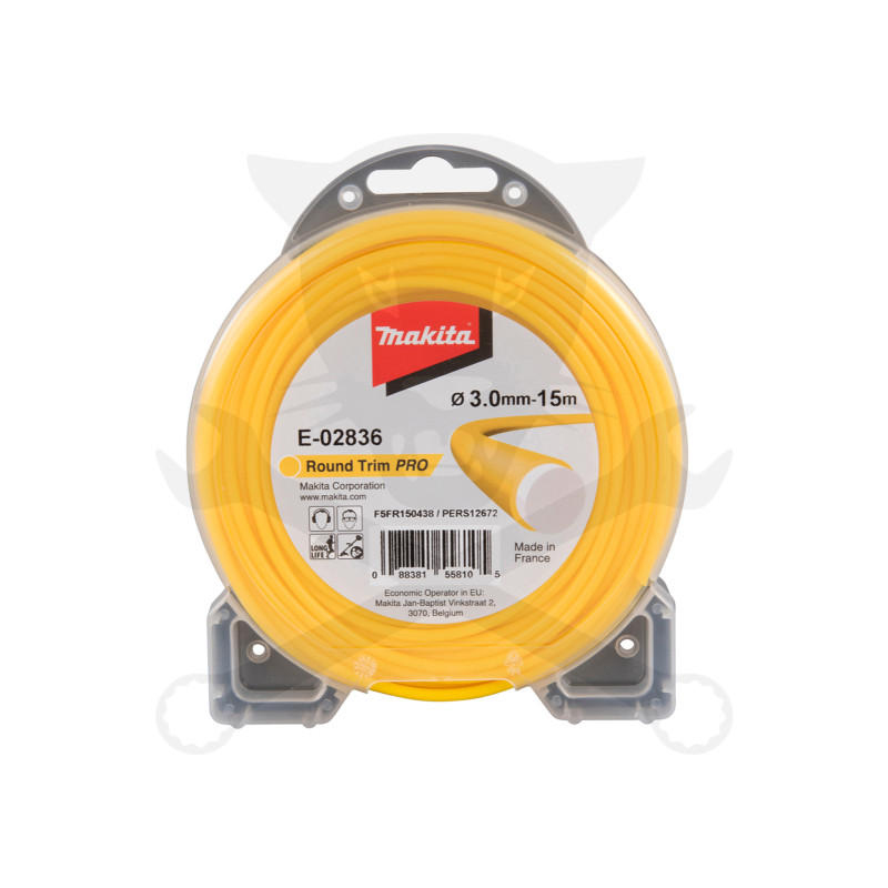 Fűkasza damil 3.0 mm x 15 méter Körprofil RoundTRIM Pro Sárga - Makita