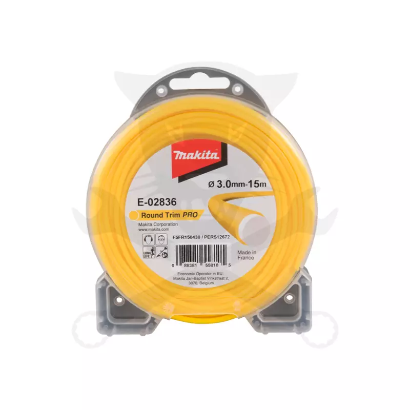Fűkasza damil 3.0 mm x 15 méter Körprofil RoundTRIM Pro Sárga - Makita