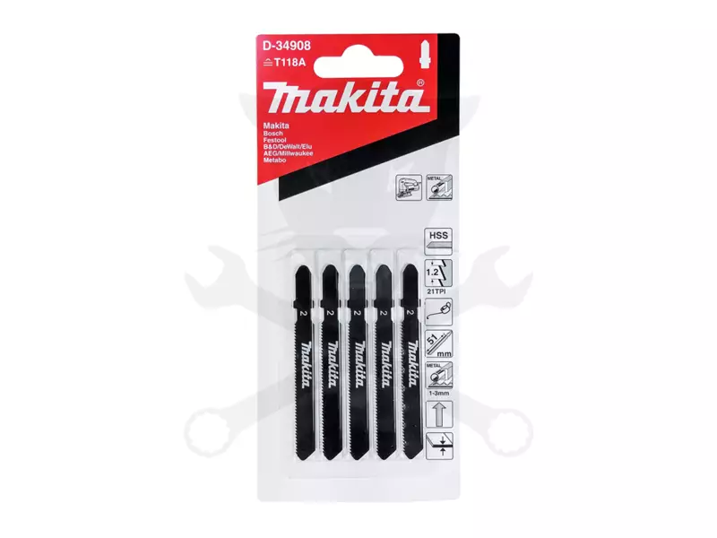Fűrészlap dekopírfűrészhez, fára 100 mm Z21 B22 - 5db - Makita
