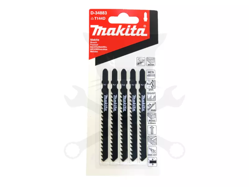 Fűrészlap dekopírfűrészhez, fára 100 mm Z6 B16 - 5db - Makita