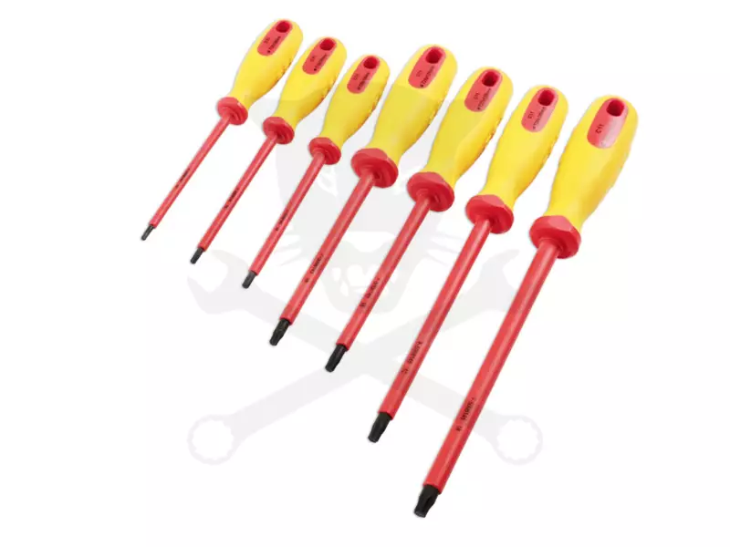 Szigetelt VDE 1000 V-os Torx csavarhúzó klt, 7 db-os  T10 - T40