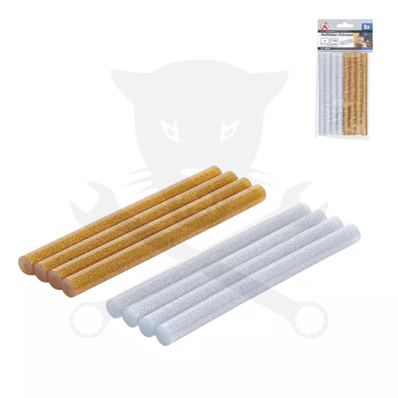 Ragasztórúd (ragasztópatron) 11 mm x 150 mm 8 db-os CSILLÁMOS -BGS