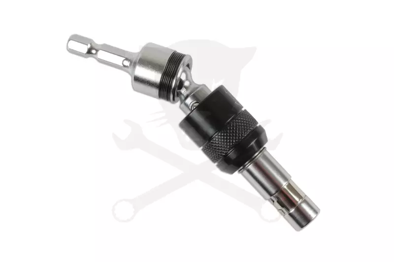 Bit tartó 1/4"-os, fúrógépbe fogható Csuklós / Fix 2:1-ben - Laser