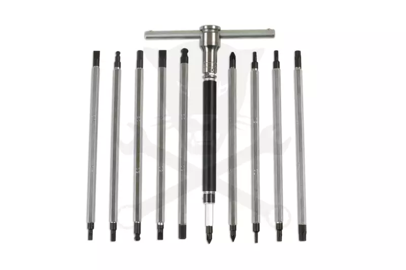 T-alakú csavarhúzó 12 db-os készlet, Torx, Imbusz, PH, PZ -AT18 -