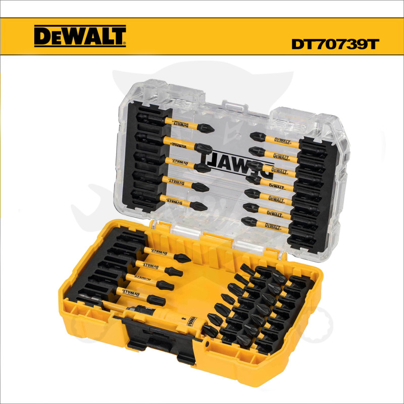 Bit készlet 31 db-os + 1/4" adapter gépi, torziós, FLEXTORQ  - Dewalt